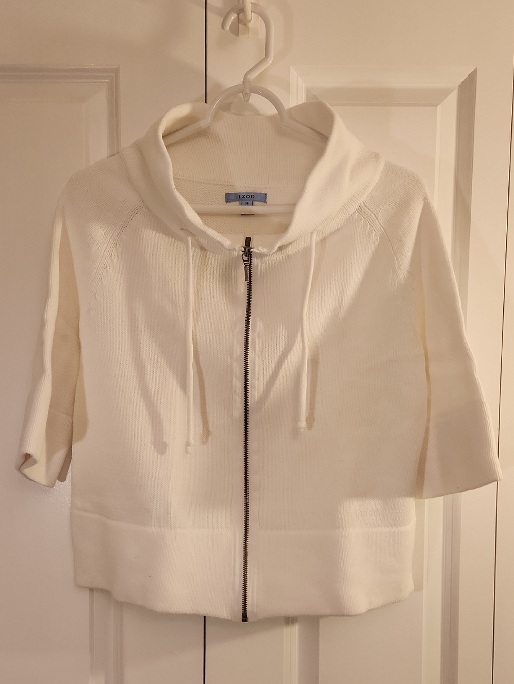 Izod Off-White Zip Cardigan